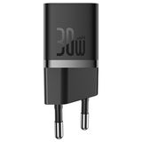 Baseus Gan5 Mini 30 W PD Siyah Hızlı Şarj Adaptörü