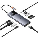 Baseus Gleam II 10-in-1 USB-C Hub - 4K 60Hz HDMI, 10Gbps USB 3.2, 100W PD Şarj ve Gigabit Ethernet RJ45