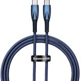 Baseus Glimmer 100W Type-C TO 1 m Mavi Şarj Kablosu