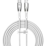 Baseus Glimmer 100W Type-C TO 2 m Beyaz Şarj Kablosu