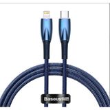Baseus Glimmer Series Type-C to Lightning 1 mt 20 Watt Mavi Şarj Kablosu