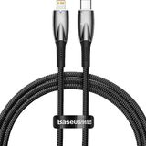 Baseus Glimmer Series Type-C to Lightning 1 mt 20 Watt Siyah Şarj Kablosu
