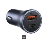 Baseus GOLDEN 40W ARAÇ İÇİ ŞARJ + 1M KABLO-GRİ