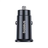 Baseus GoTrip DP1 USB-C+ USB-A 30W Araç Şarj Cihazı - Siyah