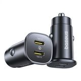 Baseus GoTrip DP1 USB-C+ USB-C 30W Araç Şarj Cihazı - Siyah