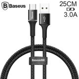 Baseus Halo Mikro Usb 3A Kısa Hızlı Şarj Kablosu 0.25 CM kirmizi