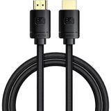 Baseus Hd Series 8k HDMI 60Hz 2.1 Örgülü Görüntü Aktarma Kablosu 48 Gbps 1 Metre - Siyah