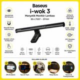 Baseus İ-wok 3 Manyetik Monitör Lambası - Asimetrik Göz Koruyucu Ekran Işığı (BS-LT007, Siyah)