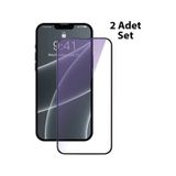 Baseus İphone 13 Mini 0.3Mm Full Çerçeve Cam Ekran Koruyucu 2 Adet-(5775)