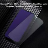 Baseus İphone 13 Pro Max 0.3Mm Full Çerçeve Cam Ekran Koruyucu 2 Adet Set-1852