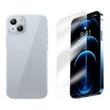Baseus İphone 15 Plus Corning Serisi Silikon Kılıf + Tempered Ekran Koruyucu Set-(5775)
