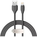 Baseus Jelly Liquid USB To iPhone Lightning 2.4A Hızlı Şarj Kablosu 1.2M-(5775) Nemere - Siyah