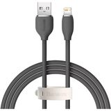 Baseus Jelly Liquid USB To iPhone Lightning 2.4A Hızlı Şarj Kablosu 1.2M-(5775) - Siyah
