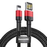 Baseus Kırmızı-Siyah 1 mt 2.4 A USB Type A&Lightning Cafule Special Edition Şarj&Data Aktarım Kablosu