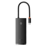 Baseus Lite Siyah 6 in 1 Multifonksiyonal Type-C Hub Dock Station