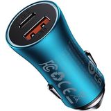 Baseus Max Dual – 60W USB + Type-C Araç Şarj Cihazı – Mavi