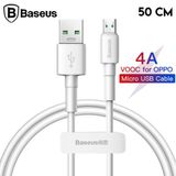 Baseus Mini White Micro USB 4A OPPO VIVO 0.5 cm Dash Usb Şarj Kablosu