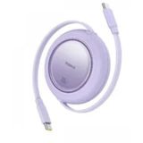 Baseus P10364500213-00 Free2 Pull Mini Kablolu Usb-C 100W 2M Mor Şarj Kablosu (Kdo)