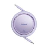 Baseus P10364501511-00 Free 2 Pull Geri Çekilebilir USB-C to Lightning 20 W 1 mt Mor Şarj Kablosu