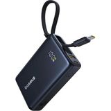 Baseus PicoGo Dijital Göstergeli Kablolu Powerbank 45W 10.000 mAh - Siyah