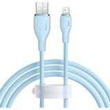 Baseus Pudding Serisi Usb To iPhone uyumlu Lightning USB iPhone Uyumlu 2.4 Amper Hızlı Şarj ve Data Aktarım Kablosu iPhone 14 , 13 ,12 11 ,x , 7 , 8 , 6 uyumlu MAVİ - Mavi - Usb to Lightning