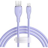 Baseus Pudding Serisi Usb To iPhone uyumlu Lightning USB iPhone Uyumlu 2.4 Amper Hızlı Şarj ve Data Aktarım Kablosu iPhone 14 , 13 ,12 11 ,x , 7 , 8 , 6 uyumlu MOR iPhone Uyumlu - Usb to Lightning
