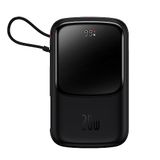 Baseus Q Pow Pro Overseas Edition Lightning Kablolu 10.000 mAh 20W Siyah Powerbank