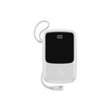 Baseus Qpow Lightning Kablolu Beyaz 10000 mAh Powerbank Teşhir