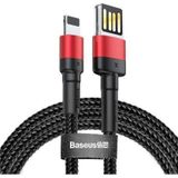 Baseus Special Edition iPhone ile Uyumlu 2.4A Hızlı Şarj Halat Usb Kablo-Siyah-CALKLF-G91