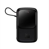 Baseus Super Şarj Gösterge Lightning Kablolu 20W 10.000 mAh Siyah Powerbank