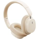 Baseus Ultra Hafif Cift Cihaz Uyumlu Anc Bluetooth Vers.5.3 Kafaüstü Bluetooth Kulaklık 3D Surround - Krem