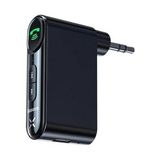 Baseus Wireless Bluetooth Araç Kiti, 3.5 mm Aux, Uzun Pil Ömrü ve Eller Serbest Kullanım İçin Siyah