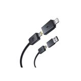 Baseusonlıne Versatile 4İn1 60W Hızlı Şarj Kablosu 1M - Usb-C + Usb-A To Type-C + Lightning - Örgülü