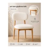 BASHTUGH TİCARET Bohem Sandalye Örtüsü Arkası Tam Kaplama Yıkanabilir Esnek Lastikli Mutfak Sandalye Kılıfı Alt Üst 2Parça Takım Chair Cover