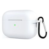 Basias Airpods Pro 2. Nesil Kılıf Tam Koruma Mat Silikon + Askılık - Beyaz