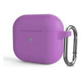 Basias Airpods Pro 2. Nesil Kılıf Tam Koruma Mat Silikon + Askılık - Lila
