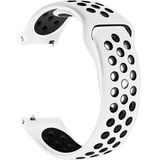 Basias Huawei Watch Gt 3 Se / Gt 2e Uyumlu Kordon Delikli Spor Silikon - Beyaz - Siyah