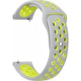 Basias Huawei Watch Gt 3 Se / Gt 2e Uyumlu Kordon Delikli Spor Silikon - Gri - Sarı