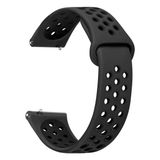 Basias Huawei Watch Gt 3 Se / Gt 2e Uyumlu Kordon Delikli Spor Silikon - Siyah