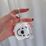 Basias Samsung Galaxy Buds 2 - Buds Pro - Buds Live - Buds 2 Pro Uyumlu Figürlü Transparan(Ürün Sadece Kılıftır) - Şeffaf Siyah