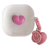 Basias Samsung Galaxy Buds 2 - Buds Pro - Buds Live - Buds 2 Pro Uyumlu Kalp Kılıf - Pembe
