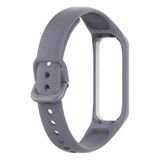 Basias Samsung Galaxy Fit 2 R220 Akıllı Bileklik Uyumlu Silikon Kordon Kayış - Koyu Gri