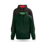 Basic Kapşonlu Sweatshirt Kadın Ve Erkek Siyah Ve Nefti Yeşil Baskısız 2'li Unisex Sweatshirt, Nefti yeşil, S