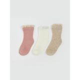 Basic Kız Bebek Soket Çorap 3'lü (W5) - 8 - Pink