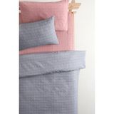 Basic Lastikli Tek Kişilik Nevresim Takımı - Gri - - Gri - Pembe - 160 x 220 cm