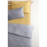 Basic Lastikli Tek Kişilik Nevresim Takımı - Gri - - Gri - Sarı - 160 x 220 cm