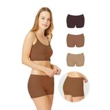 Basic Lazer Kesim Dikişsiz Kadın Boxer Külot 3'lü Paket - 2