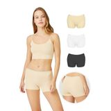 Basic Lazer Kesim Dikişsiz Kadın Boxer Külot 3'lü Paket