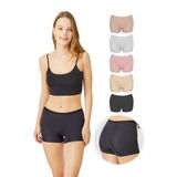 Basic Lazer Kesim Dikişsiz Kadın Boxer Külot 5'li Paket