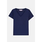 Basic Lightweight V Yaka Kadın T-Shirt - Lacivert - M